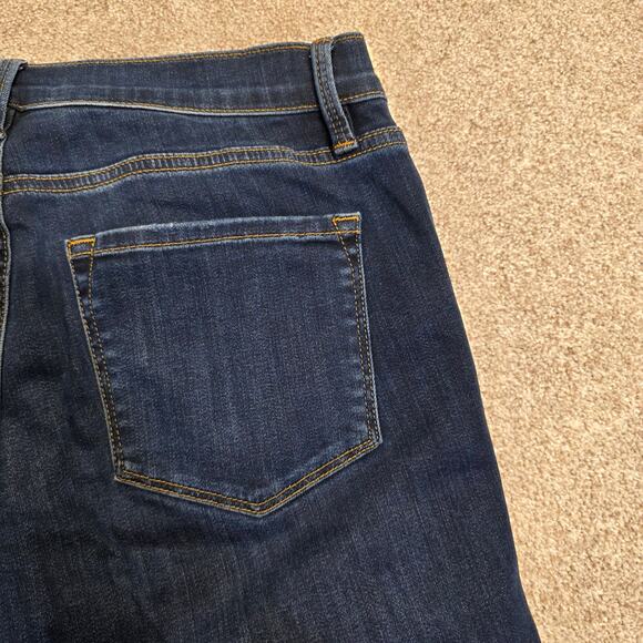 Designer Relaxed Luxury Frame Le Garçon sz 27 dark wash distressed blue jeans - Picture 9 of 15